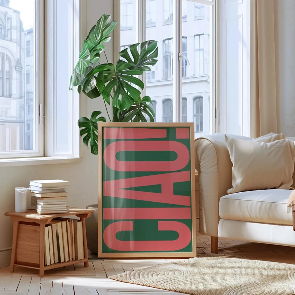 Modern “Ciao” Typography Print