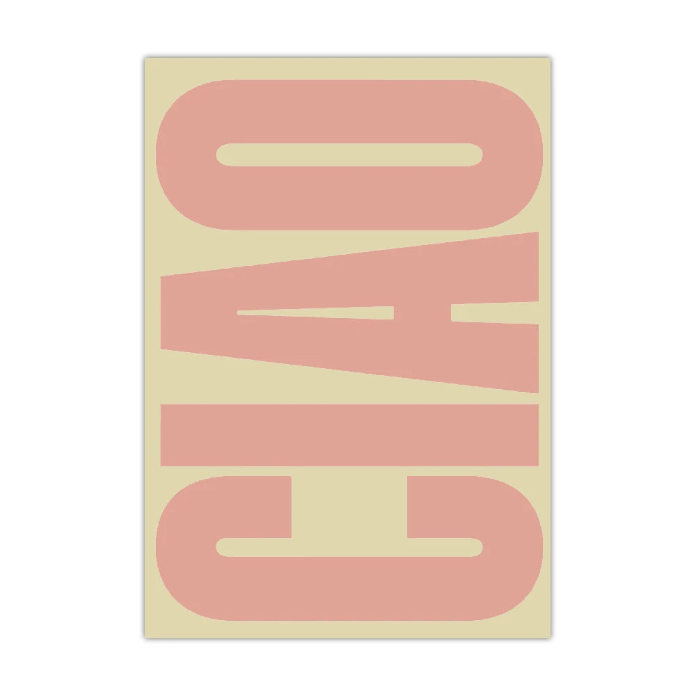 Modern “Ciao” Typography Print
