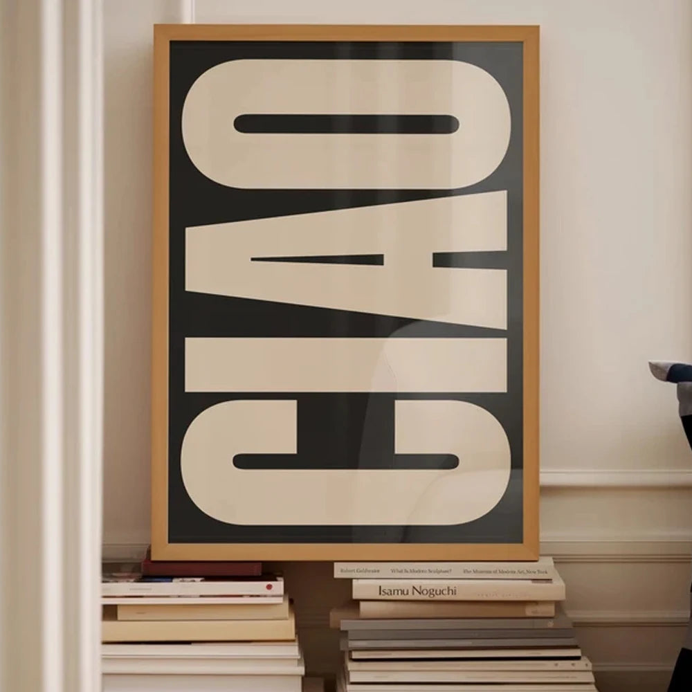 Modern “Ciao” Typography Print