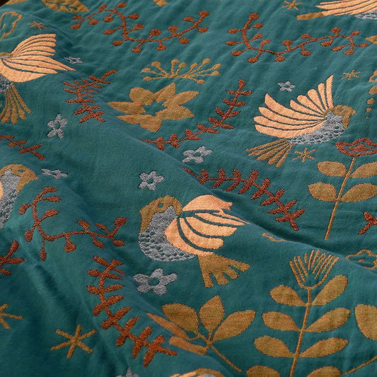 Cotton Throw - Scandi Bird
