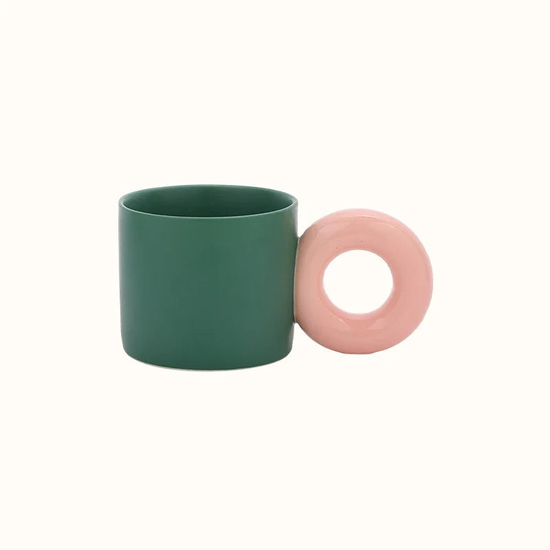 Round Handle Ceramic Mug – 350ml