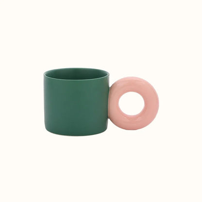Round Handle Ceramic Mug – 350ml