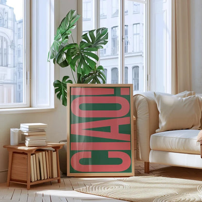 Modern “Ciao” Typography Print