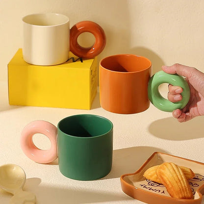 Round Handle Ceramic Mug – 350ml