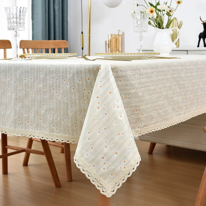 Daisy Lace Cotton Tablecloth