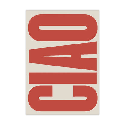 Modern “Ciao” Typography Print