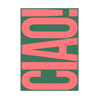 Modern “Ciao” Typography Print