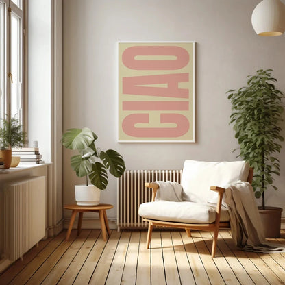 Modern “Ciao” Typography Print