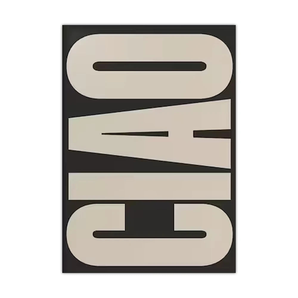 Modern “Ciao” Typography Print