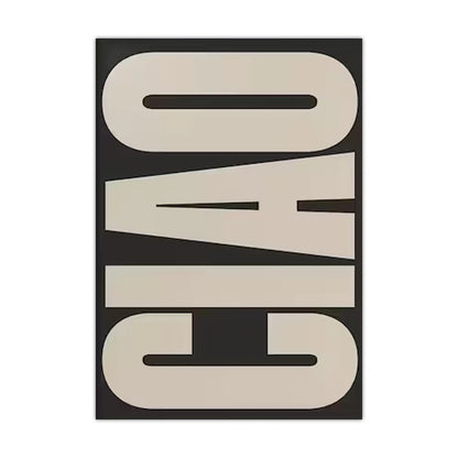 Modern “Ciao” Typography Print