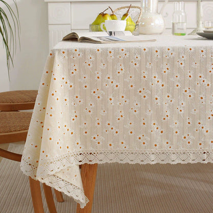 Daisy Lace Cotton Tablecloth